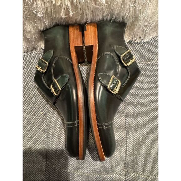 The Office Of Angela Scott Mr. Colin Double-Monk Oxfords Shoes size 38 Dark Gree - Picture 8 of 11